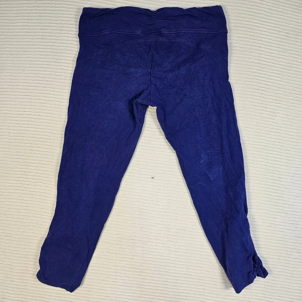 athleta Purple‎ Ruched Cropped Yoga Leggings Pants Athletic Wear Womens Size S